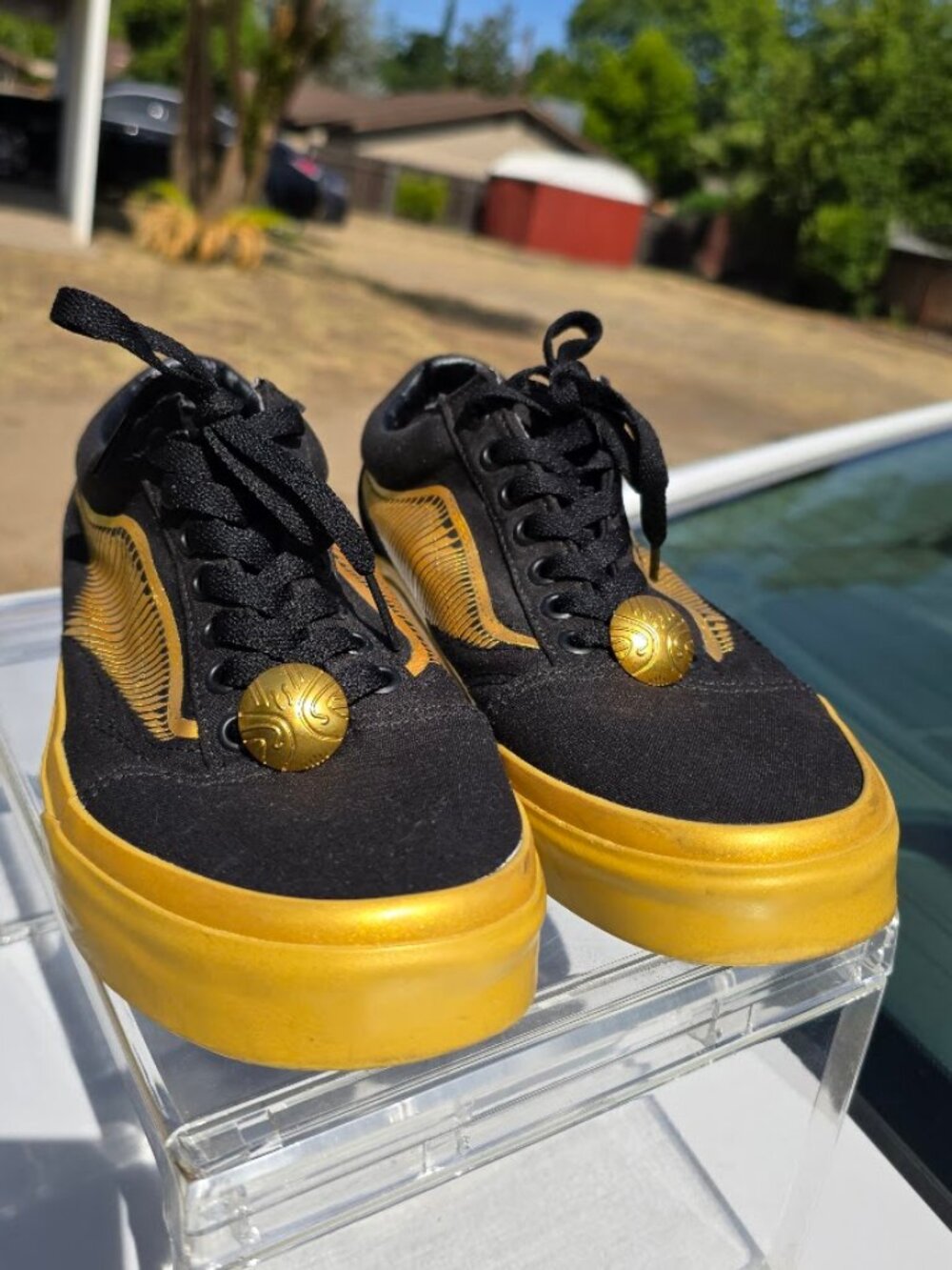 Rare Vans x Harry Potter Golden Snitch Old Skool Sneakers Men 8 / Women 9.5